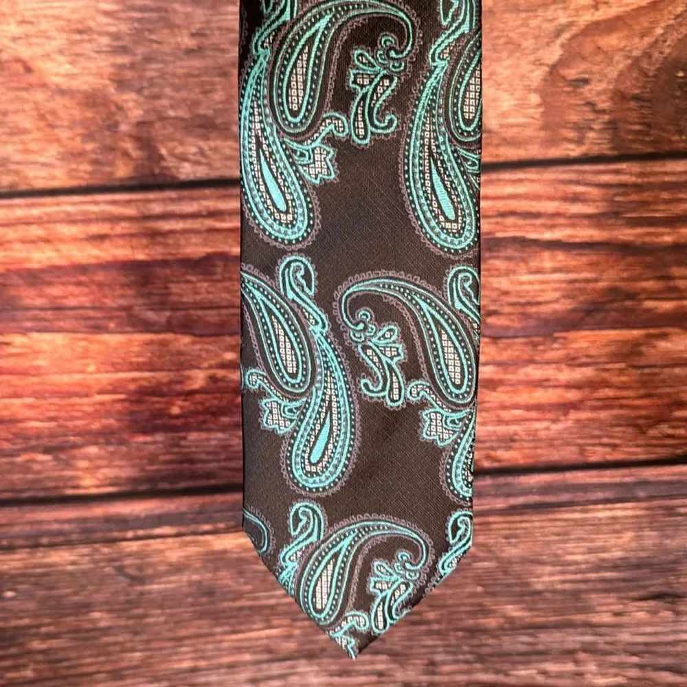 Valerio Garati Black / Teal Paisley Tie